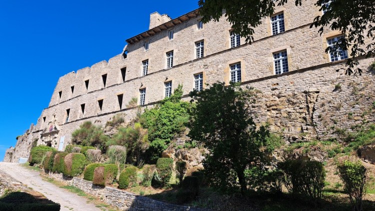 The Renaissance facade of the castle at Sévérac-le-Château allegedly designed by the same architect as the royal palace in Prague
