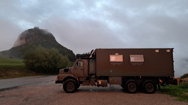 The Beast with Château de Montségur in the background