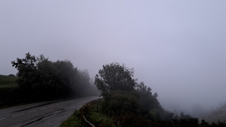 Mist outside our window at Montsegur!