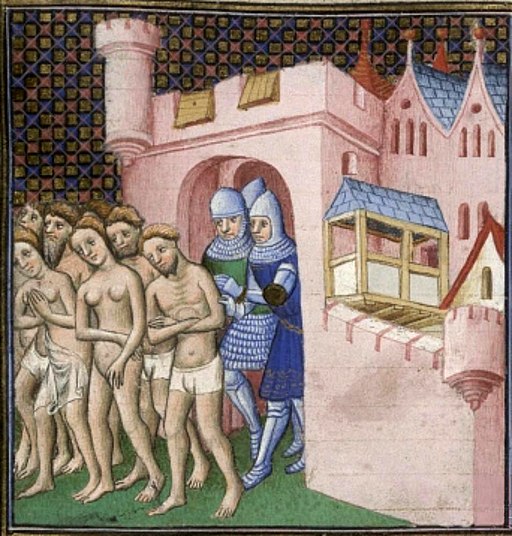 Medieval painting Cathars Expelled