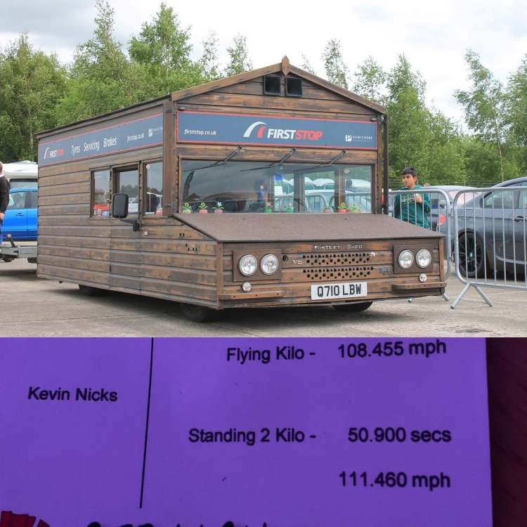 The world's fastest road legal shed on show at the Adventure Overland Show