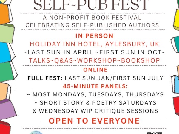 Online Self Pubfest 5th July 2026 – FREE to Attend: Subject: Publishing. Featuring Adventure Travel Author Jacqueline Lambert on Book Cover Author&nbsp;Panel